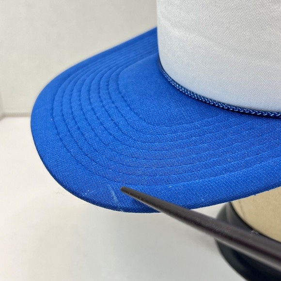 VTG ATE Olympics + Blue Cross Mesh Snapback Trucker Cap Hat Made In Taiwan - Picture 10 of 12